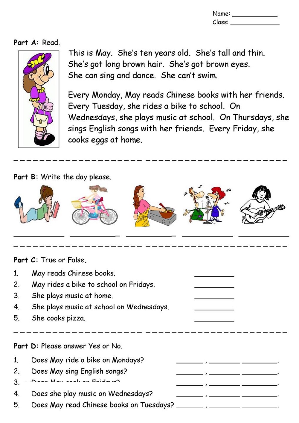 Printable Worksheets For Kids Reading