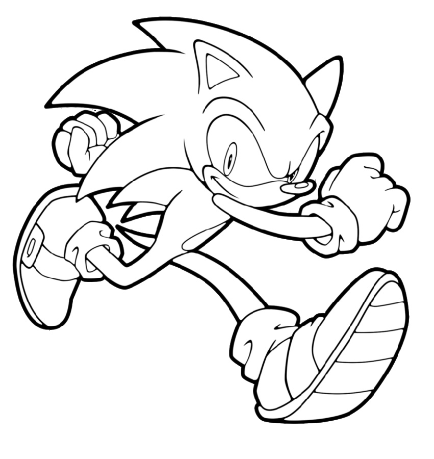 Sonic The Hedgehog Coloring Pages For Kids