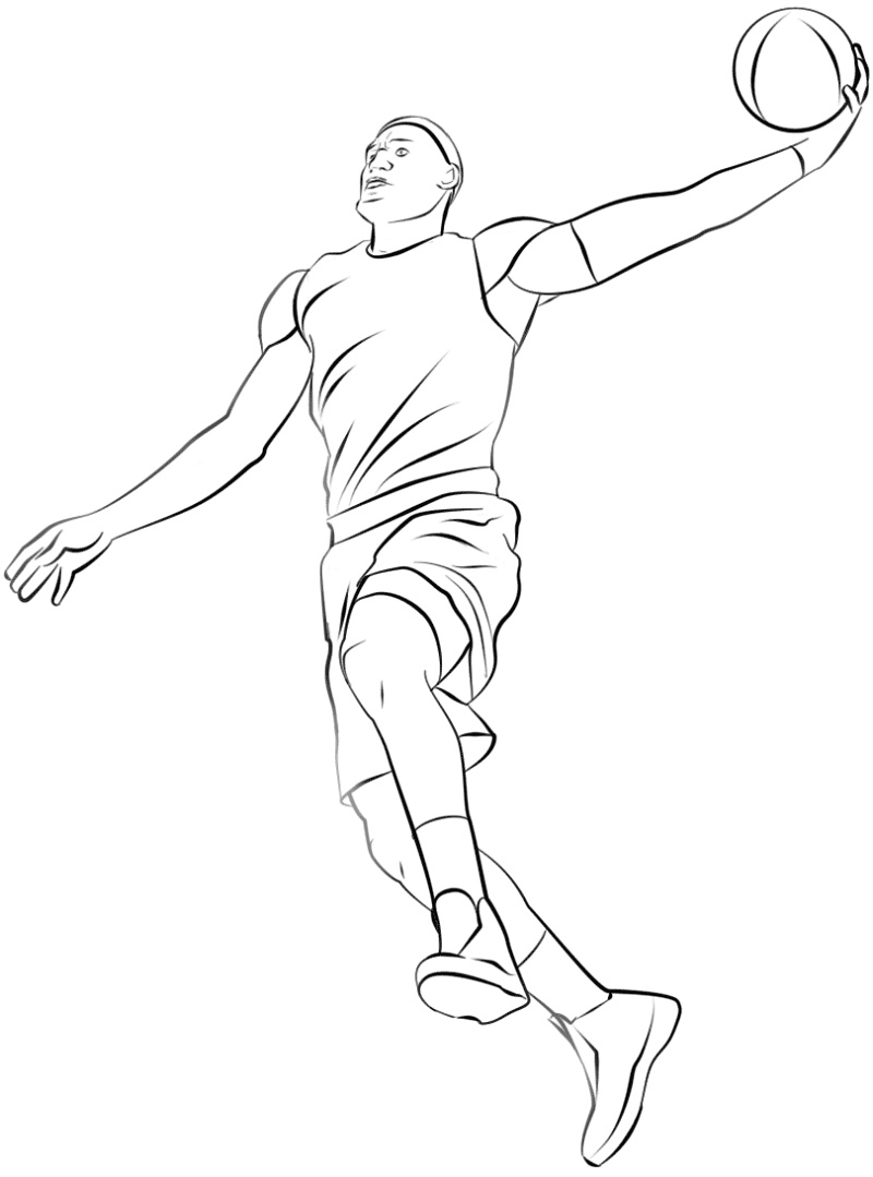 Stephen Curry Coloring Pages Basketball Player