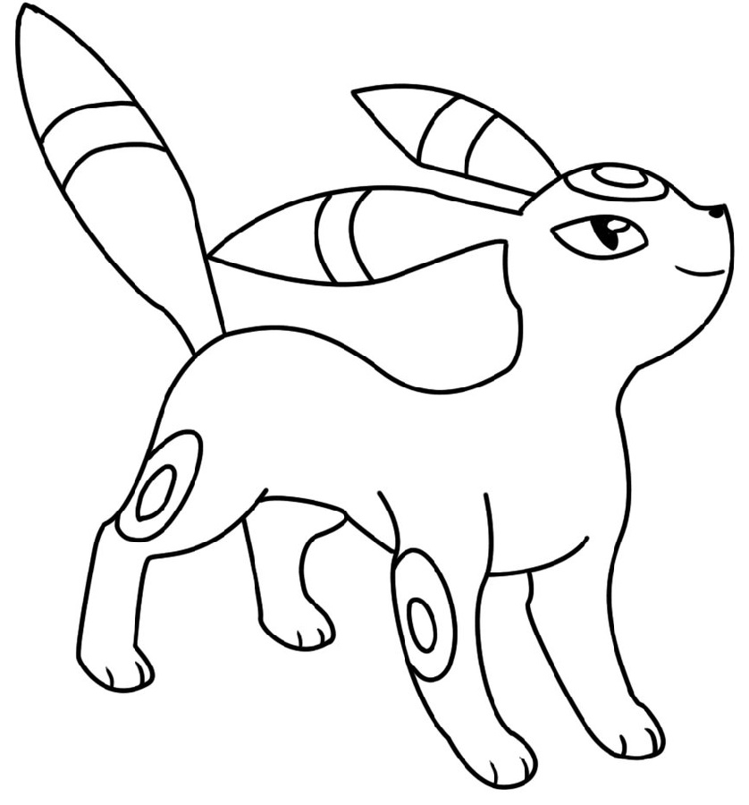 Umbreon Coloring Pages For Kids