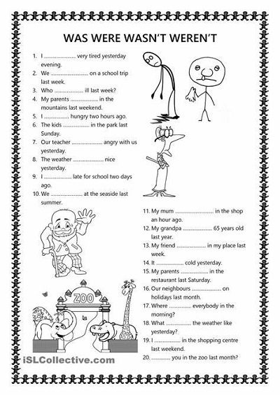 Activity Sheets For 8 Year Olds English