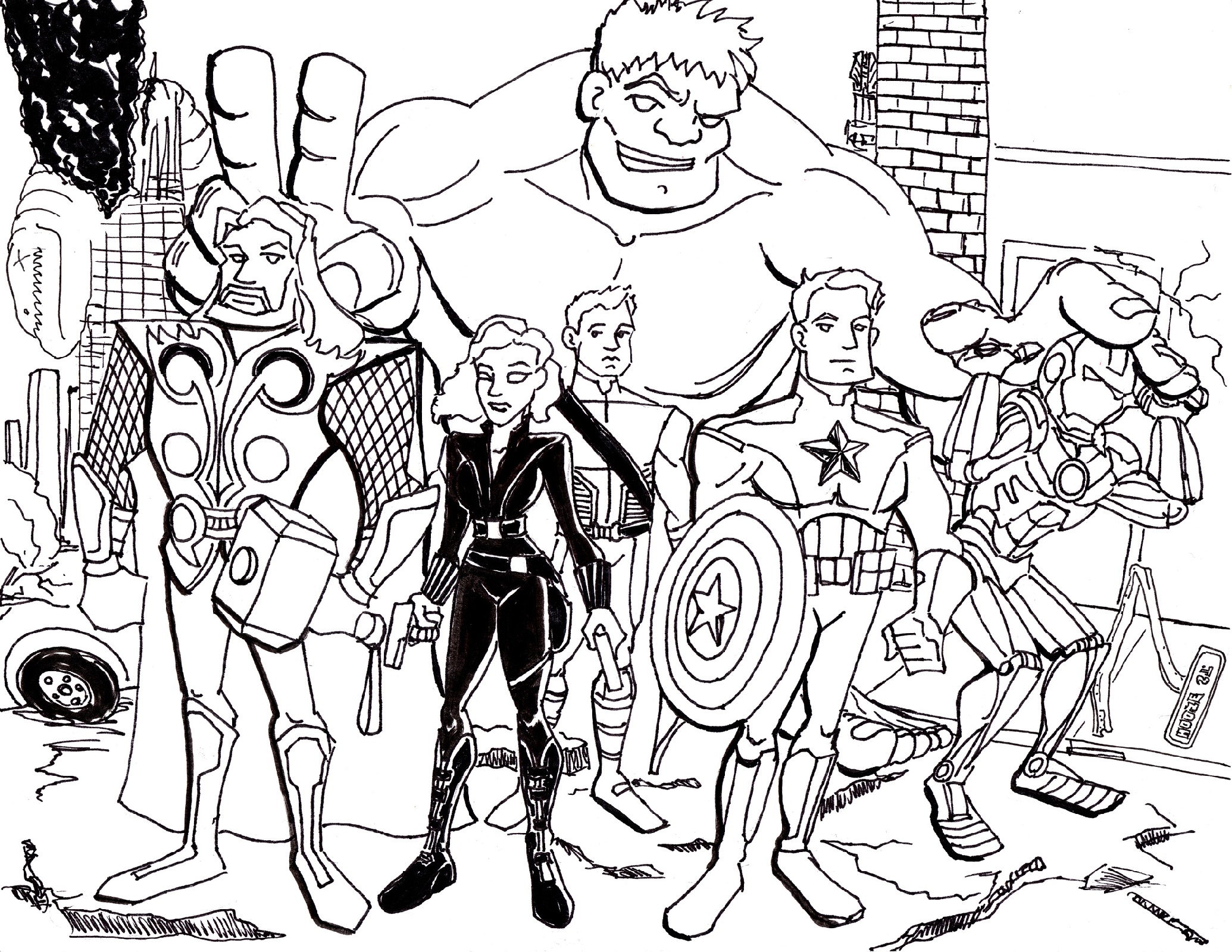 Avengers Coloring Pages Free