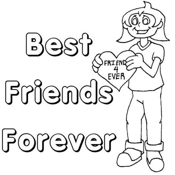 Best Friend Coloring Pages BFF