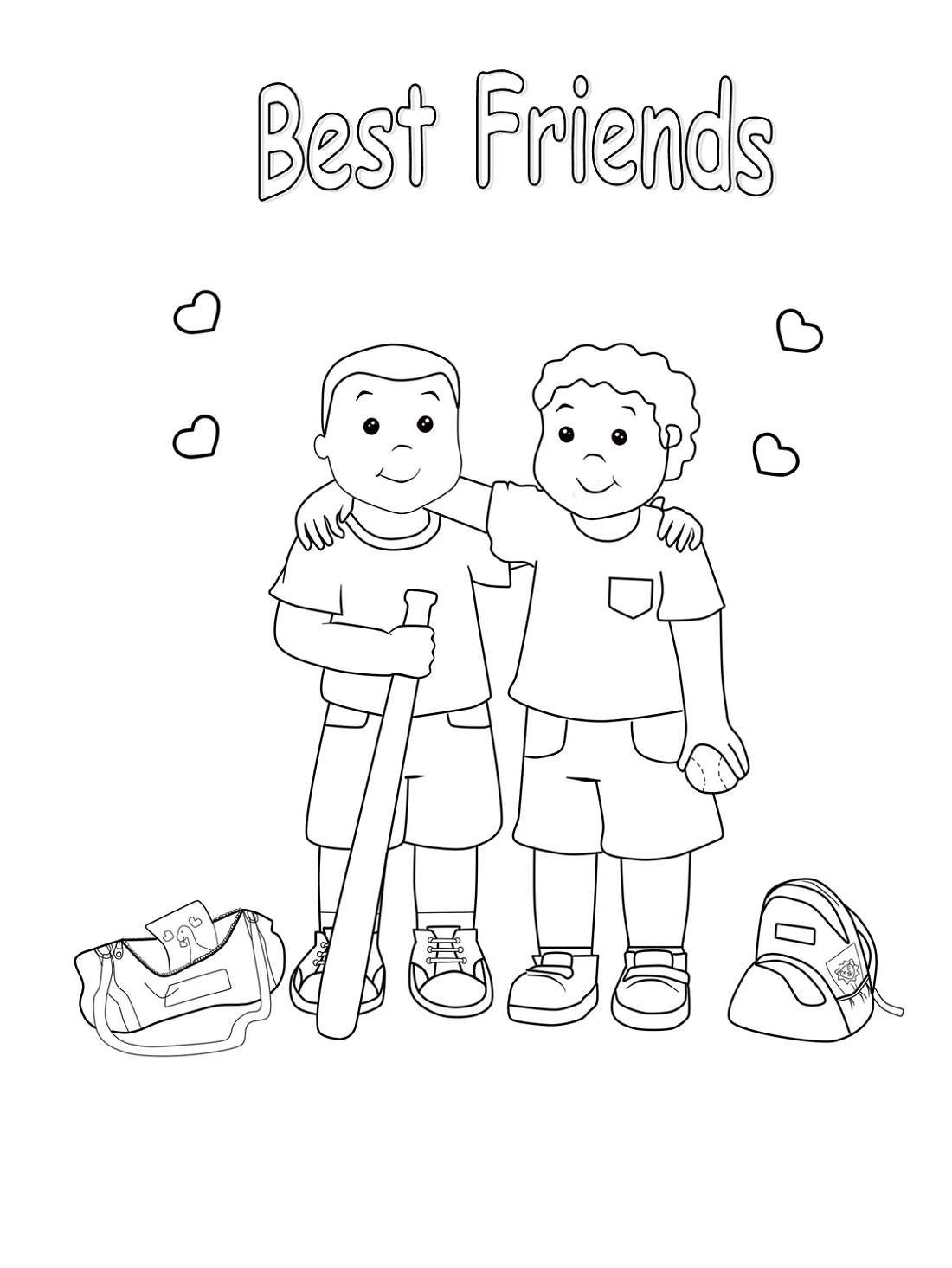 Best Friend Coloring Pages Printable