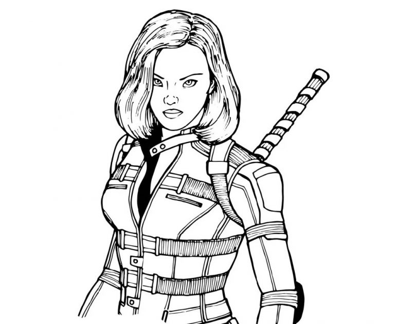 Black Widow Coloring Pages from Marvel | K5 Worksheets