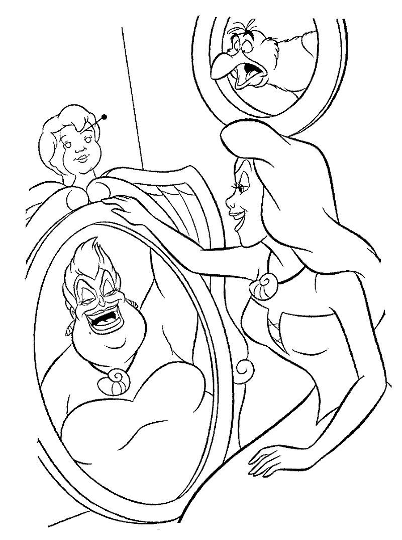 Disney Villains Coloring Pages Ursula