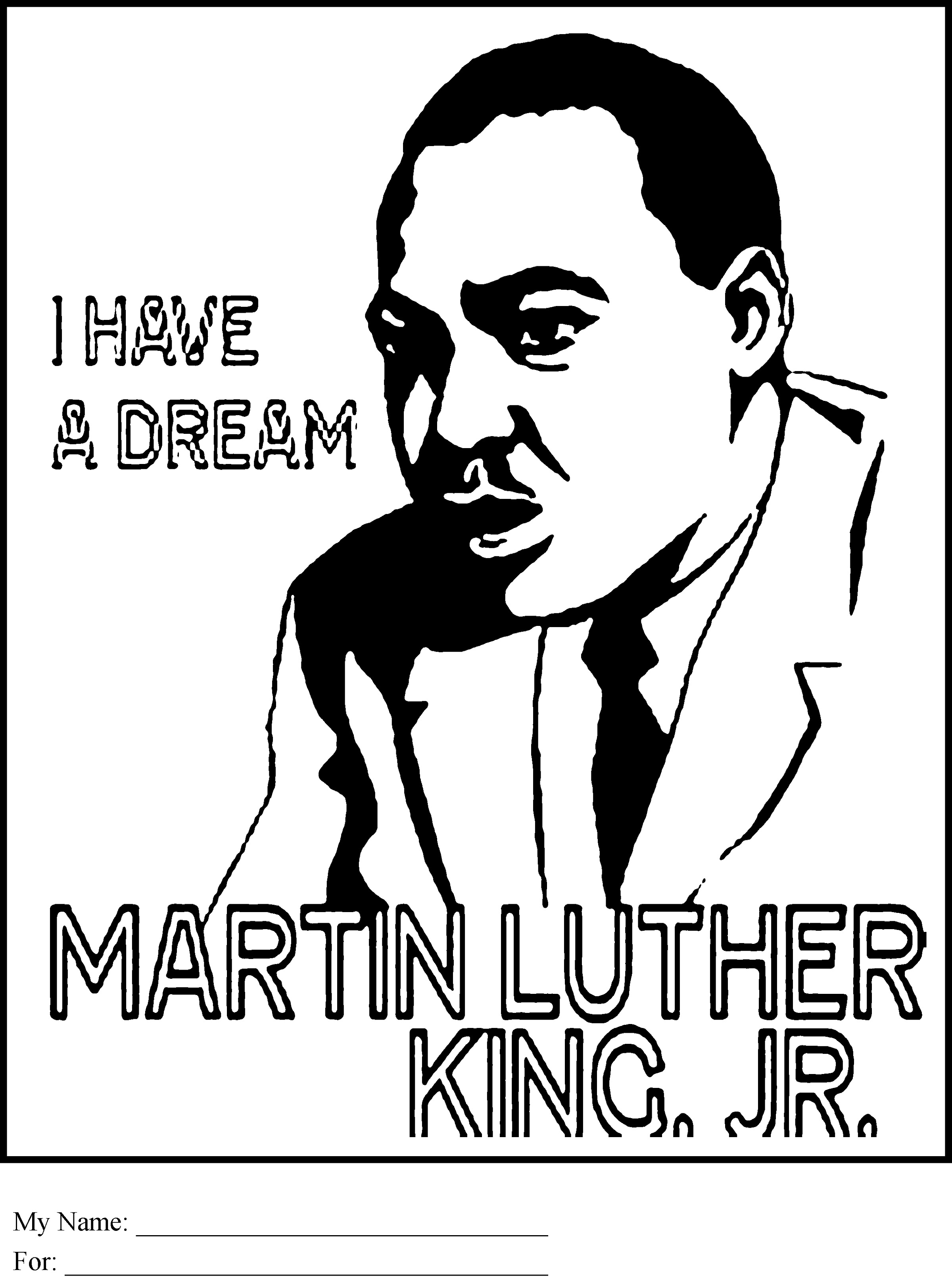 Black History Coloring Pages Pdf Martin Luther King