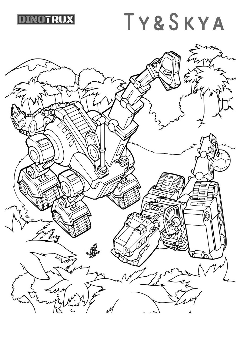 Dinotrux Coloring Pages Ty And Skya