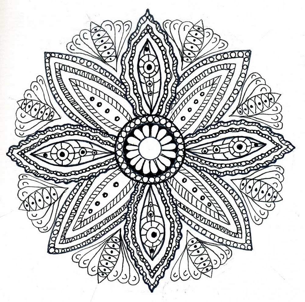 Free Mandala Coloring Pages Flower