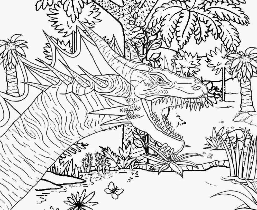 Complex Coloring Pages Dragon