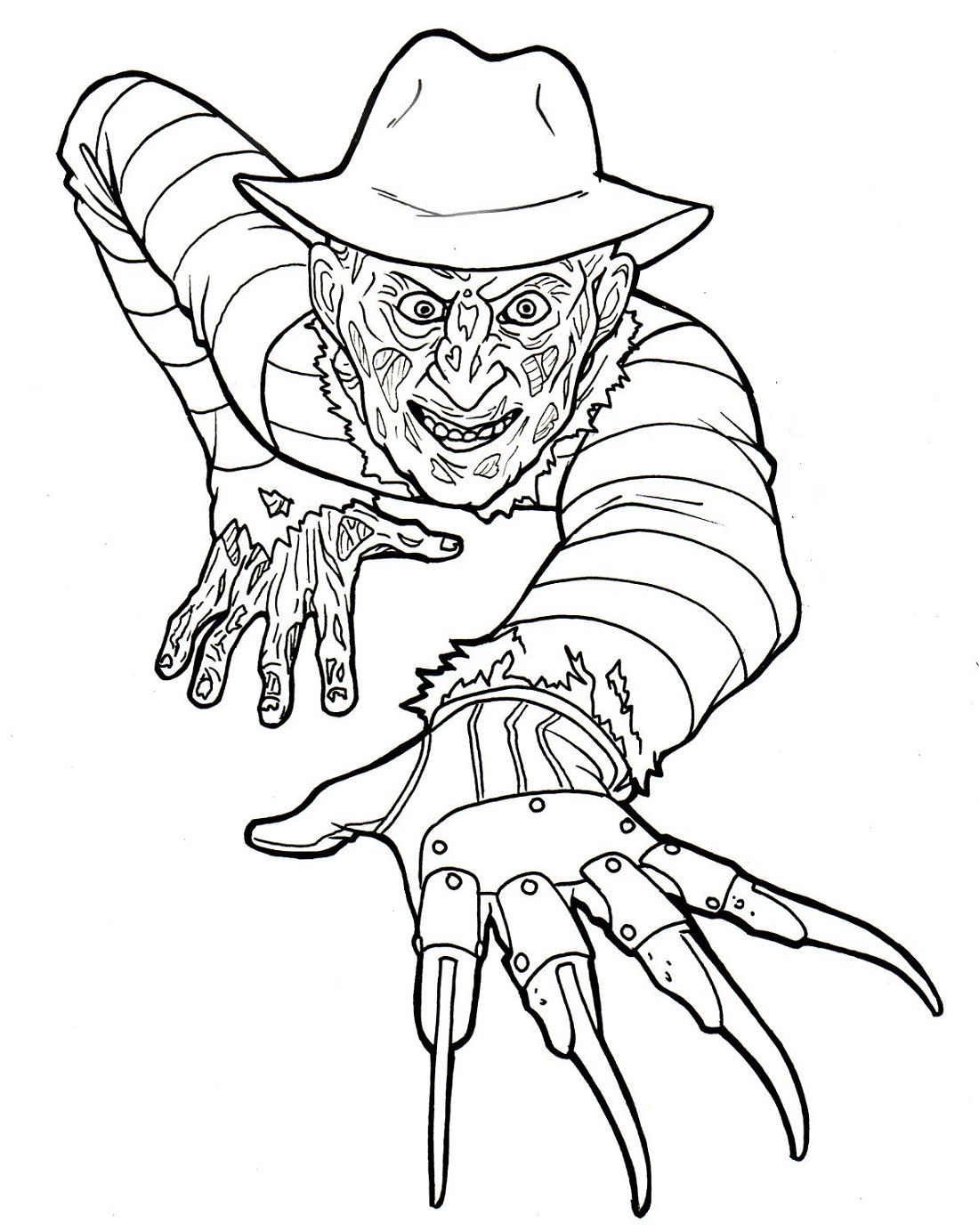Freddy Krueger Coloring Pages Printable