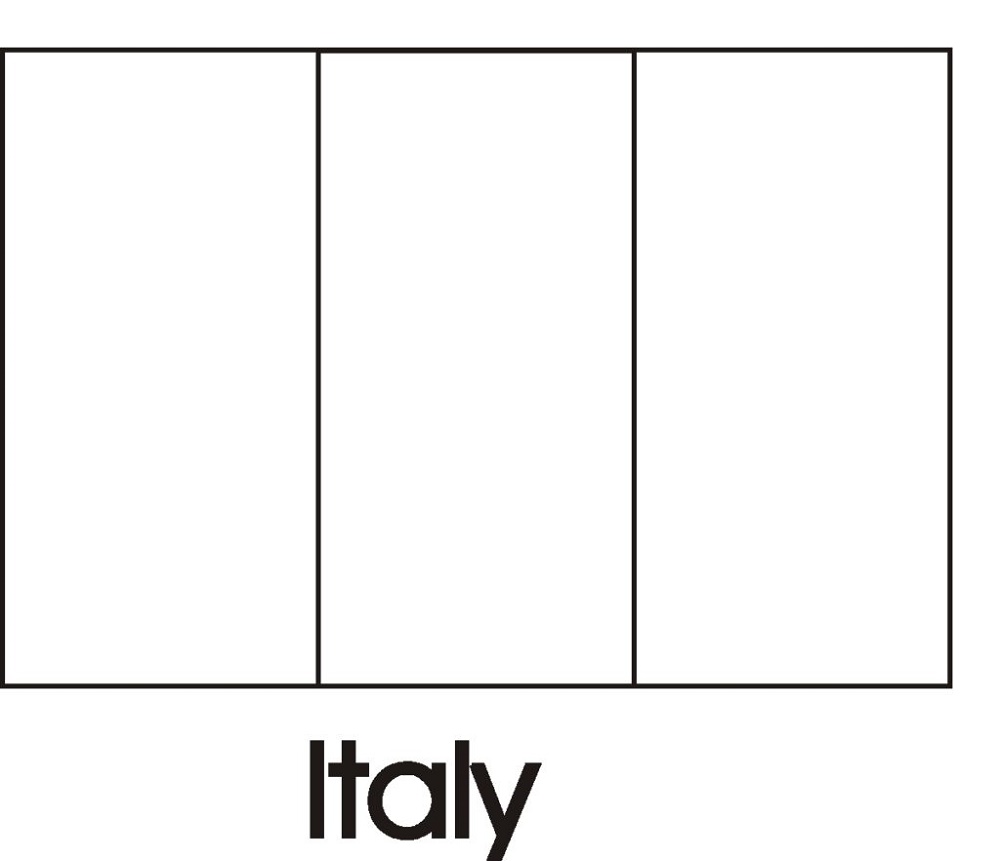 Italy Flag Coloring Page To Print