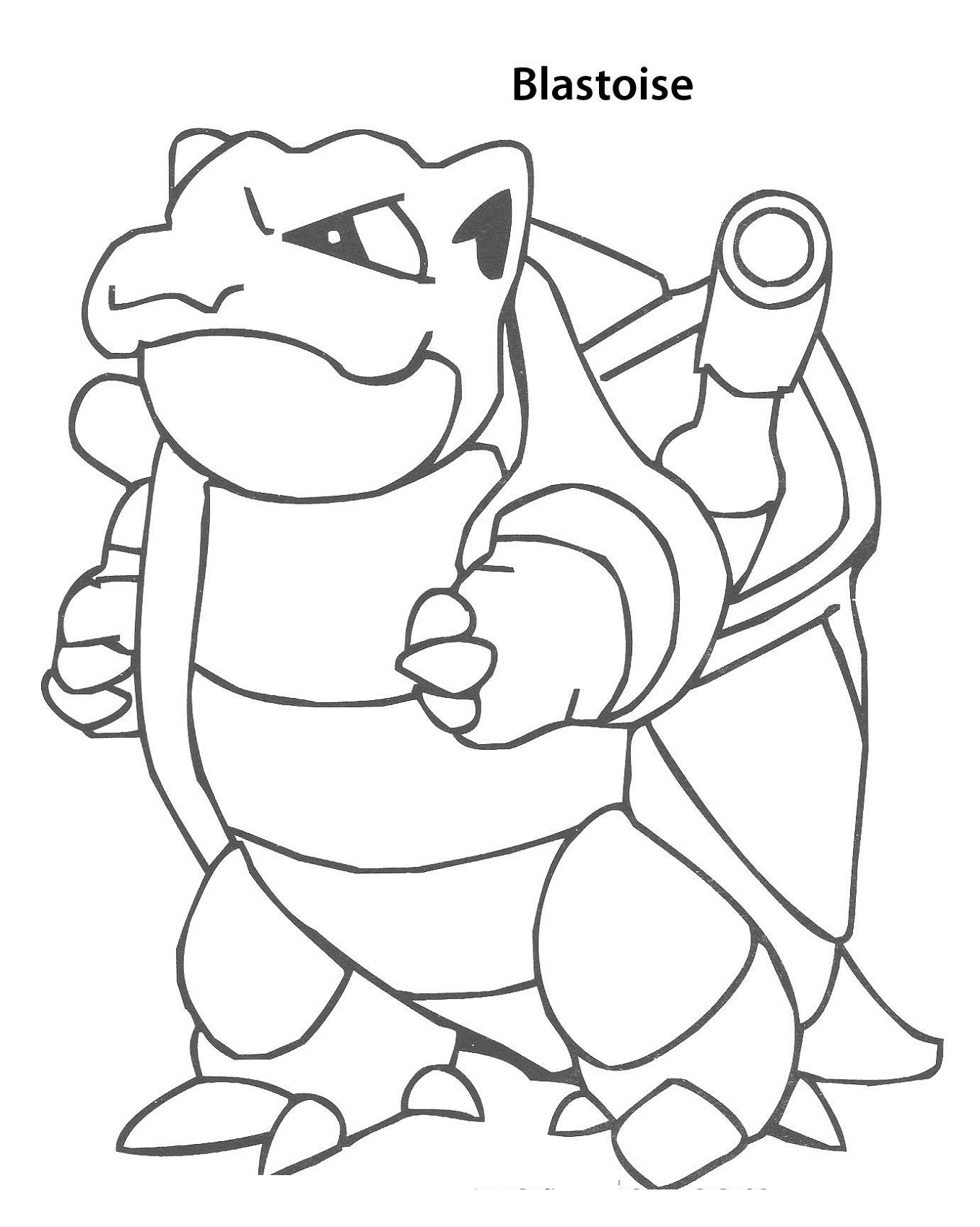 Blastoise Coloring Page Free