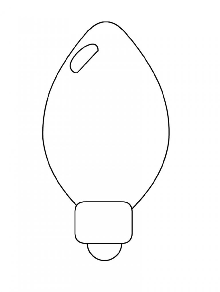 Christmas light bulb coloring page k5 worksheets