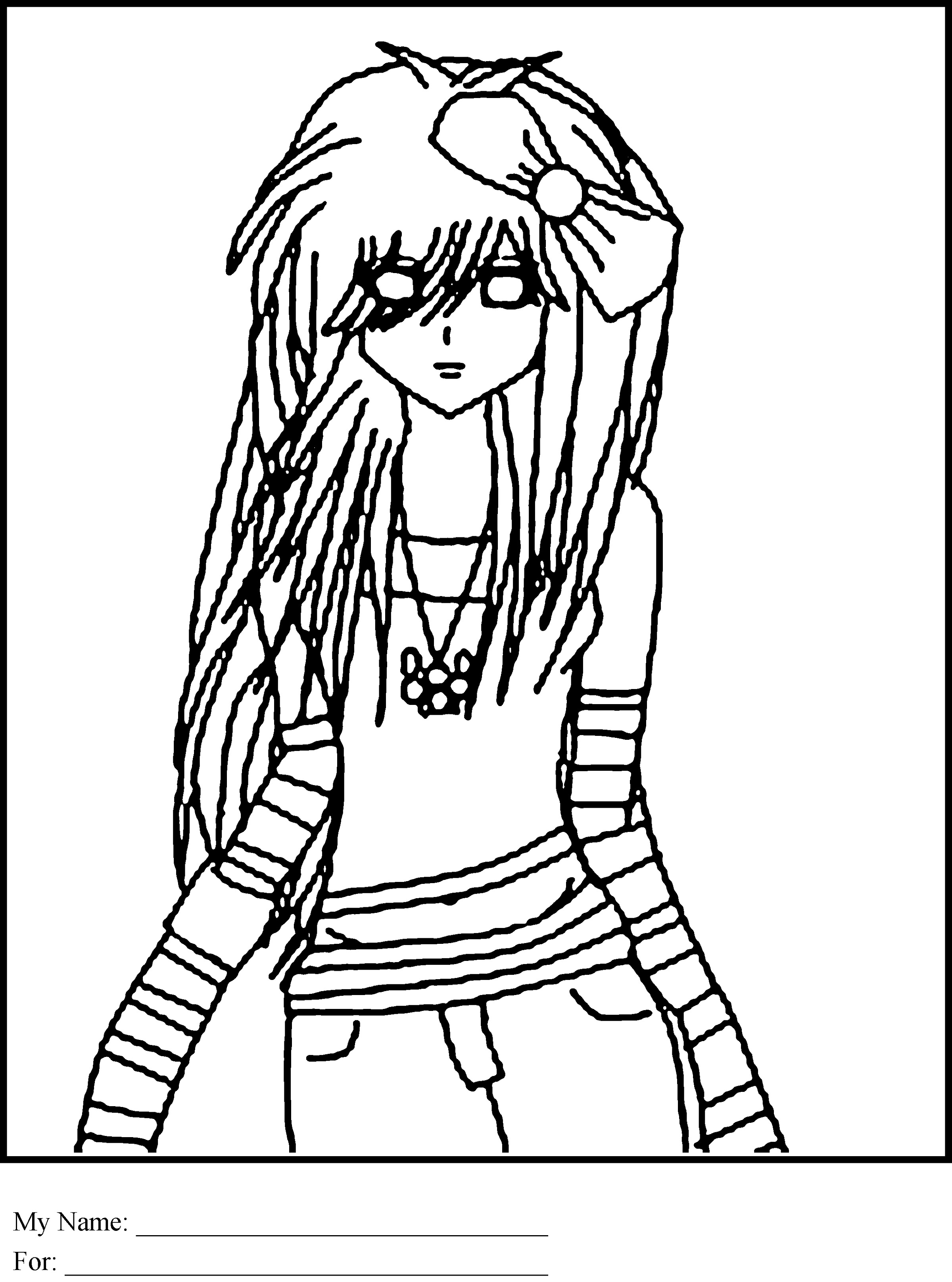 Emo Coloring Pages Free