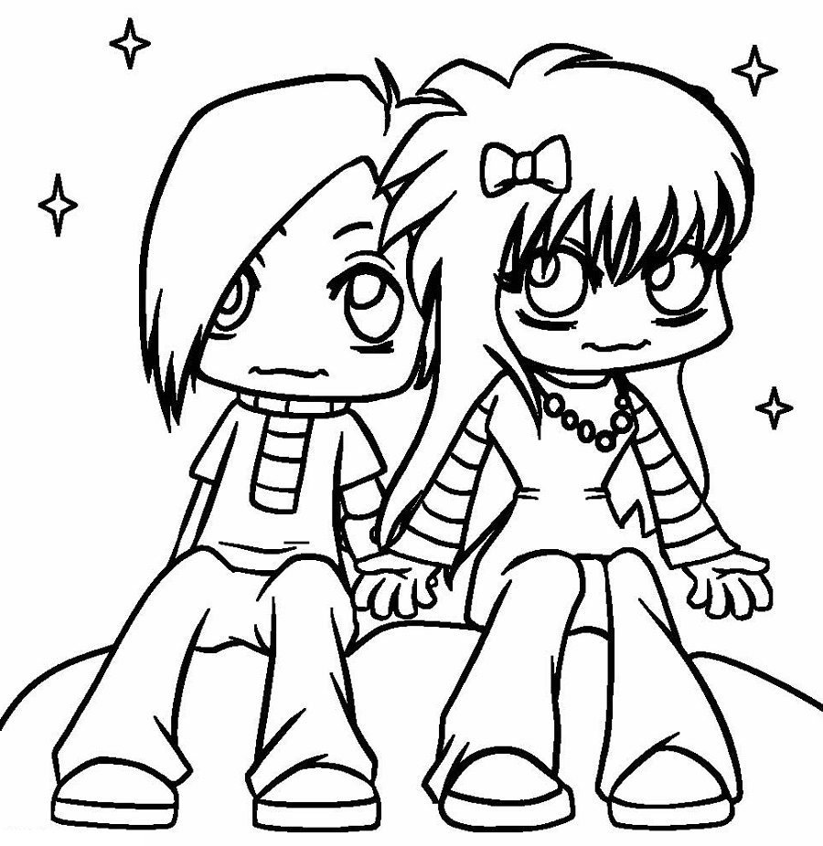 Emo Coloring Pages Printable