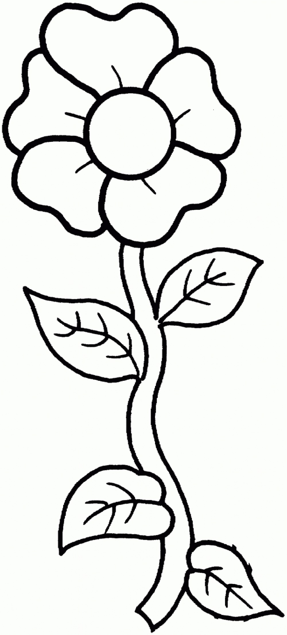Girls Coloring Flower