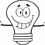 Light Bulb Coloring Page Cartoon