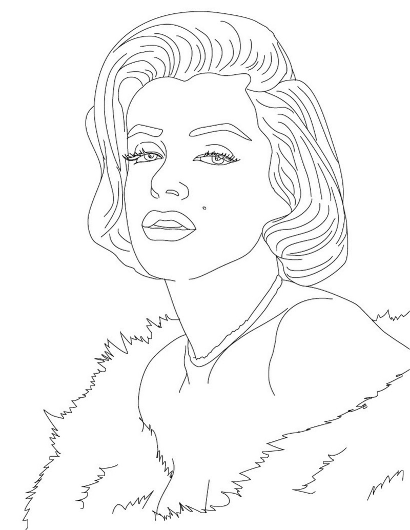 Marilyn Monroe Coloring Pages Printable