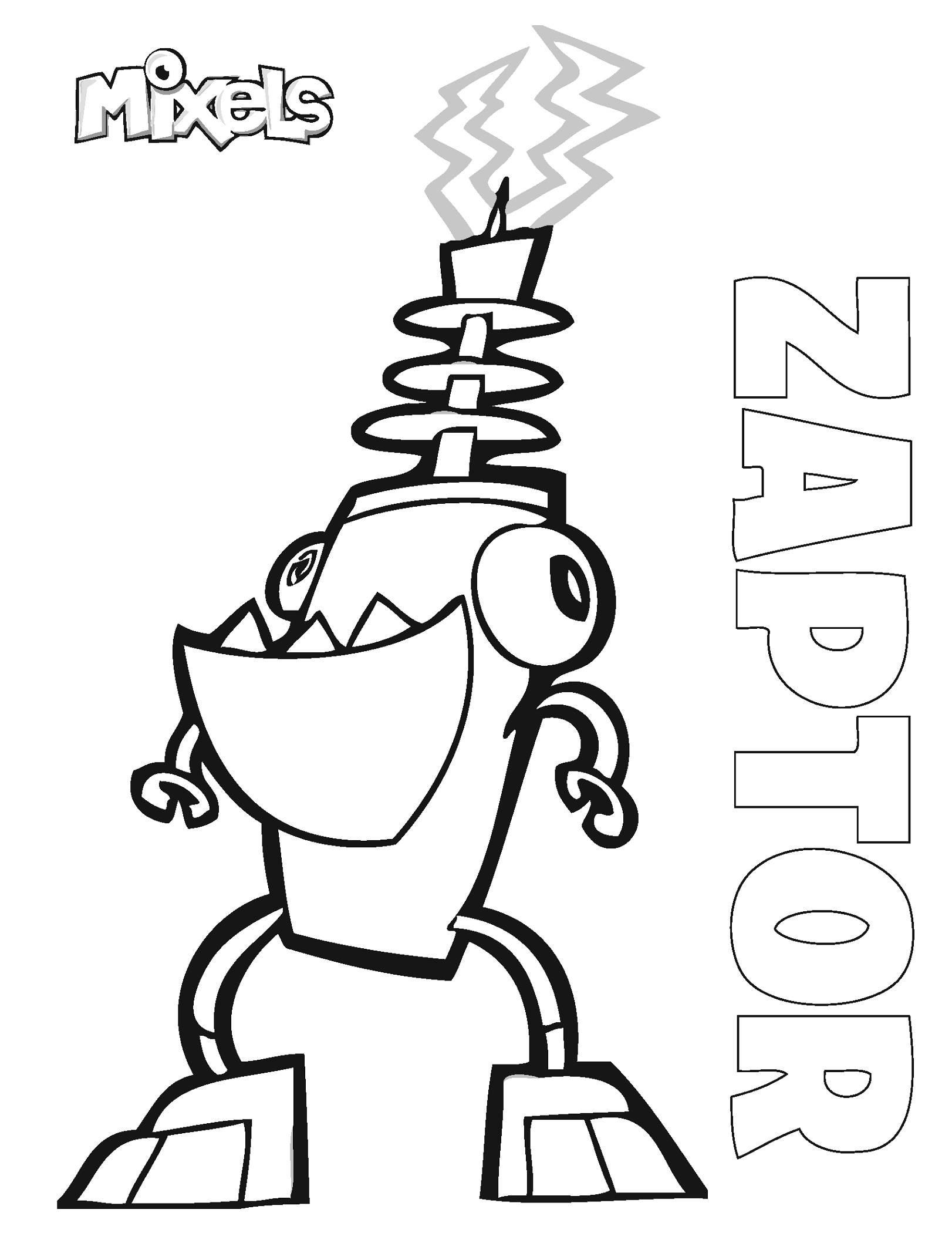 Mixels Coloring Pages Zaptor
