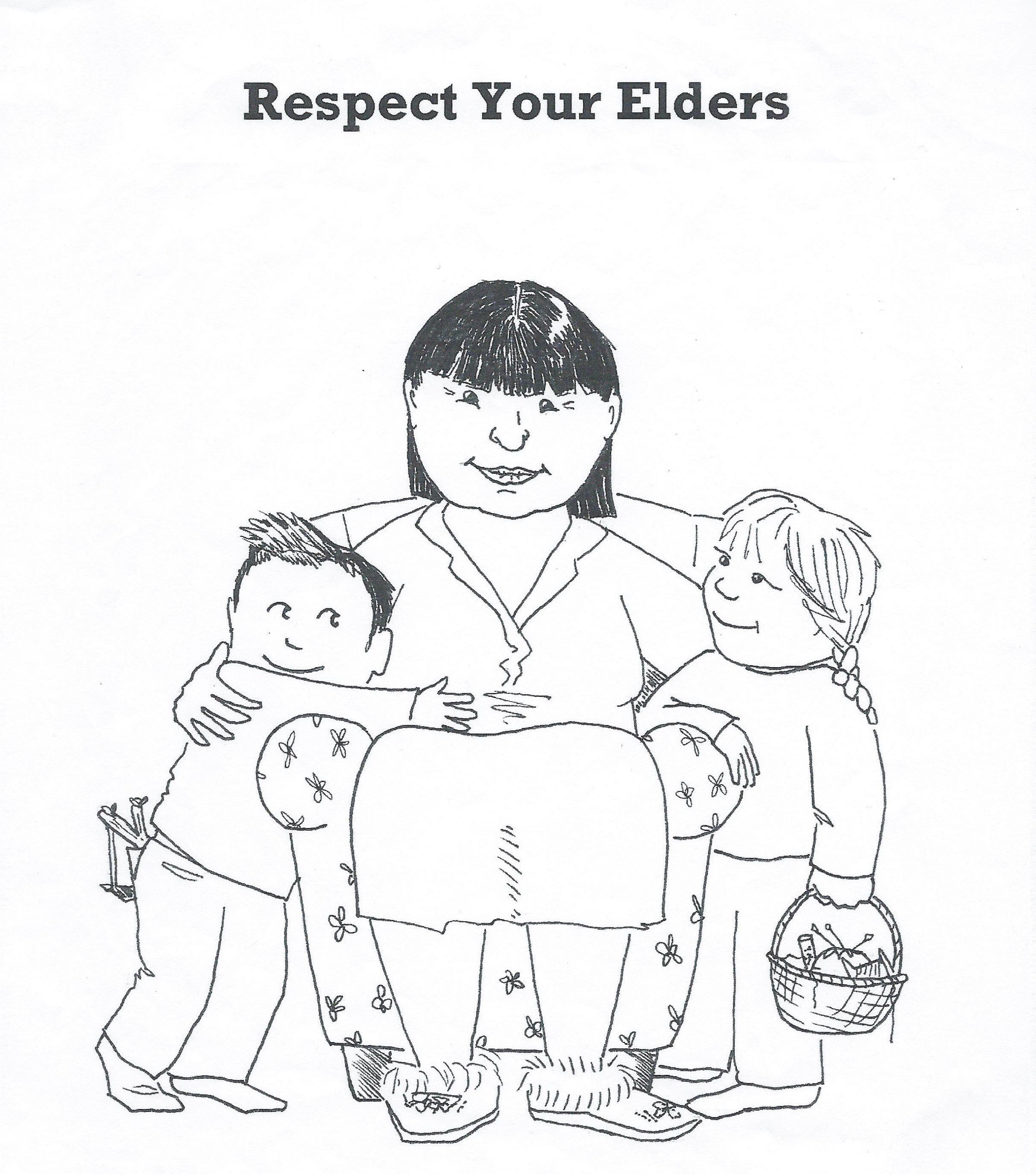 Respect Coloring Pages Elders