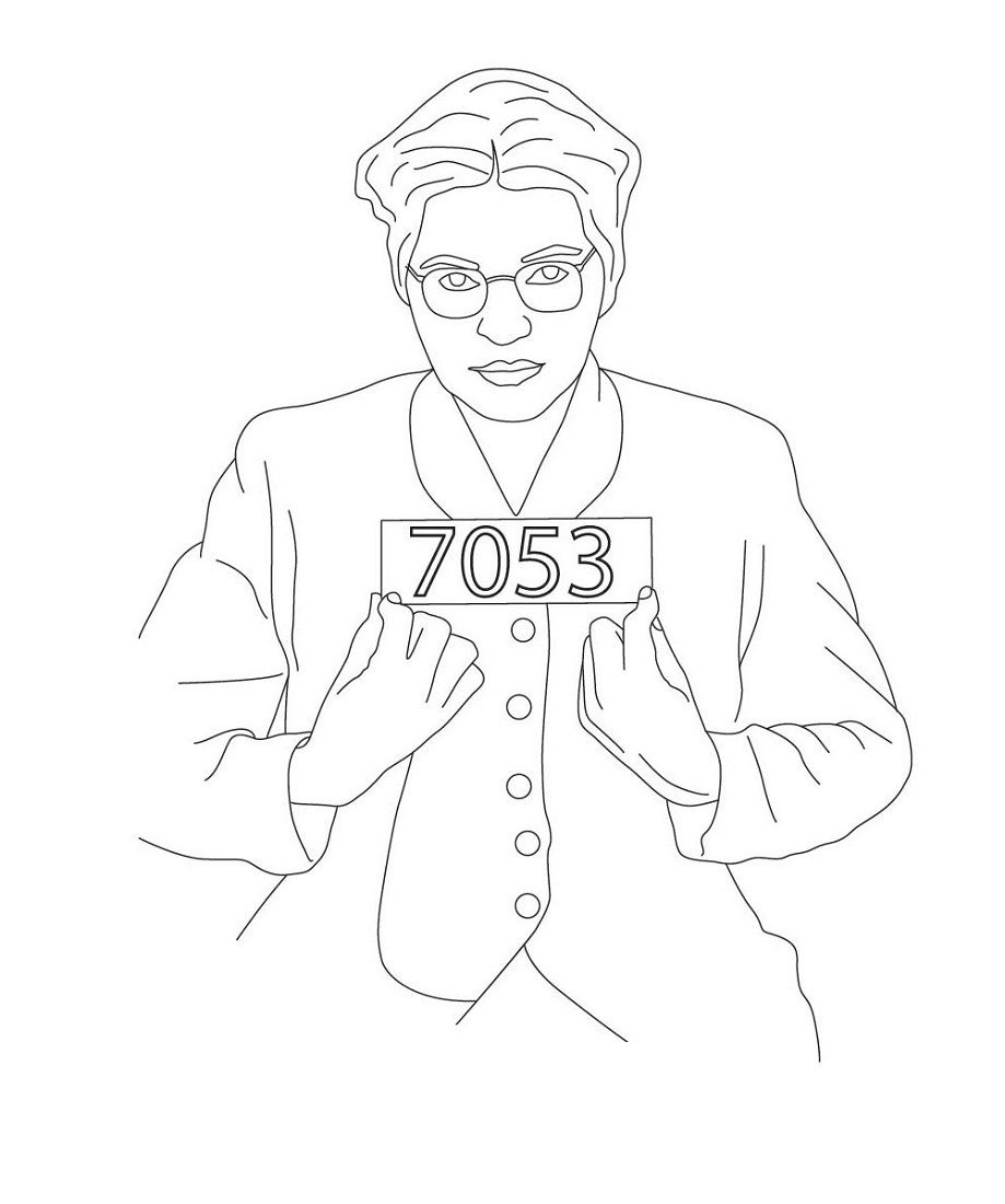 Rosa Parks Coloring Page To Print