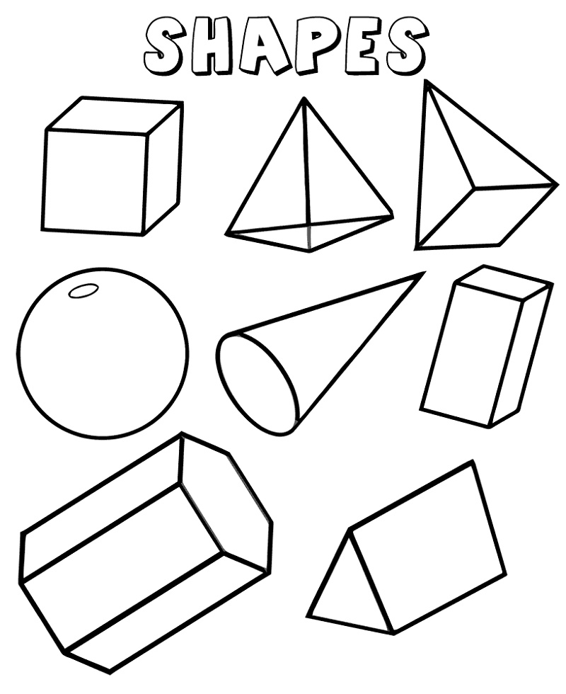 Shapes Coloring Pages Geometric