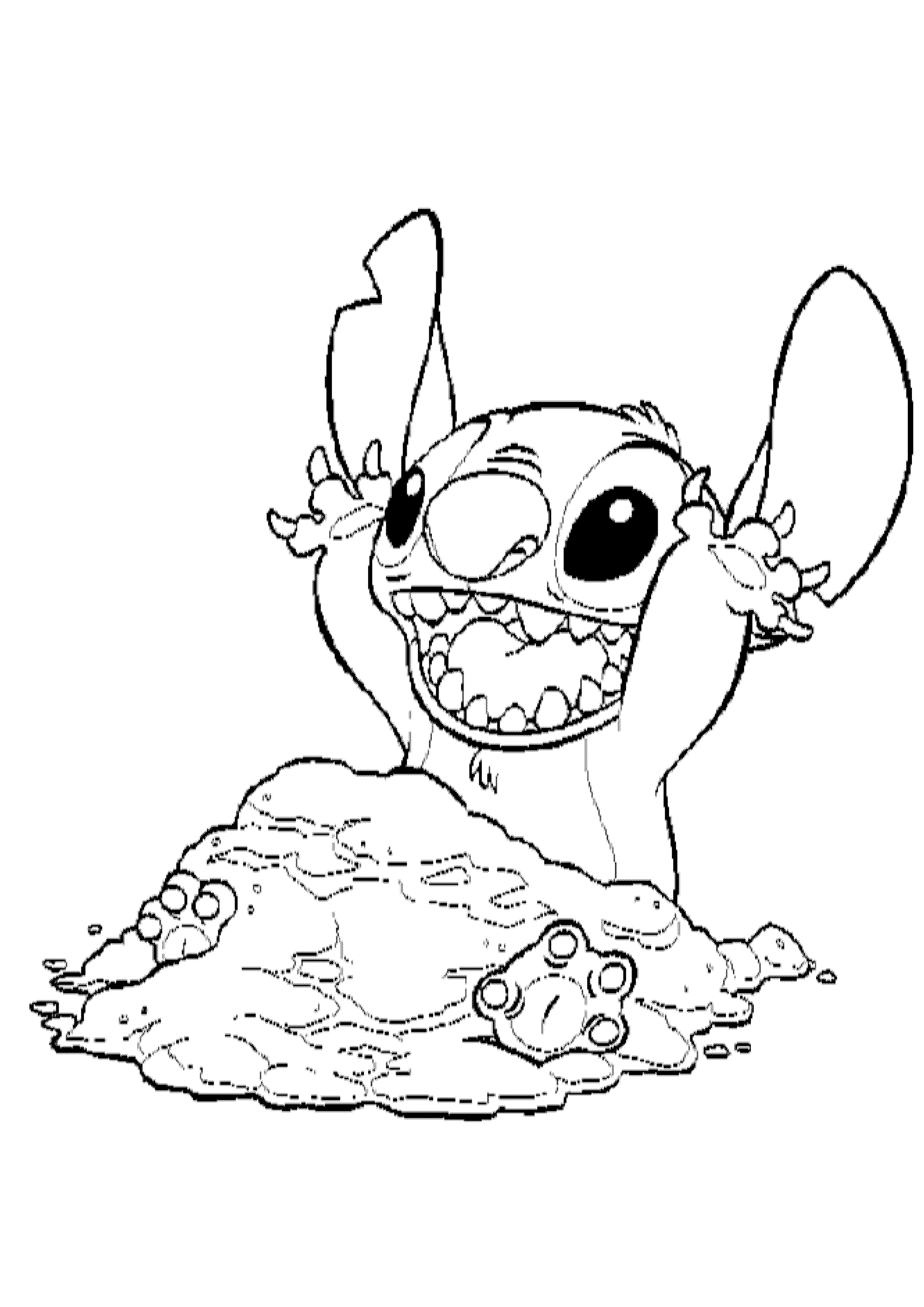 Stitch Coloring Pages Cute