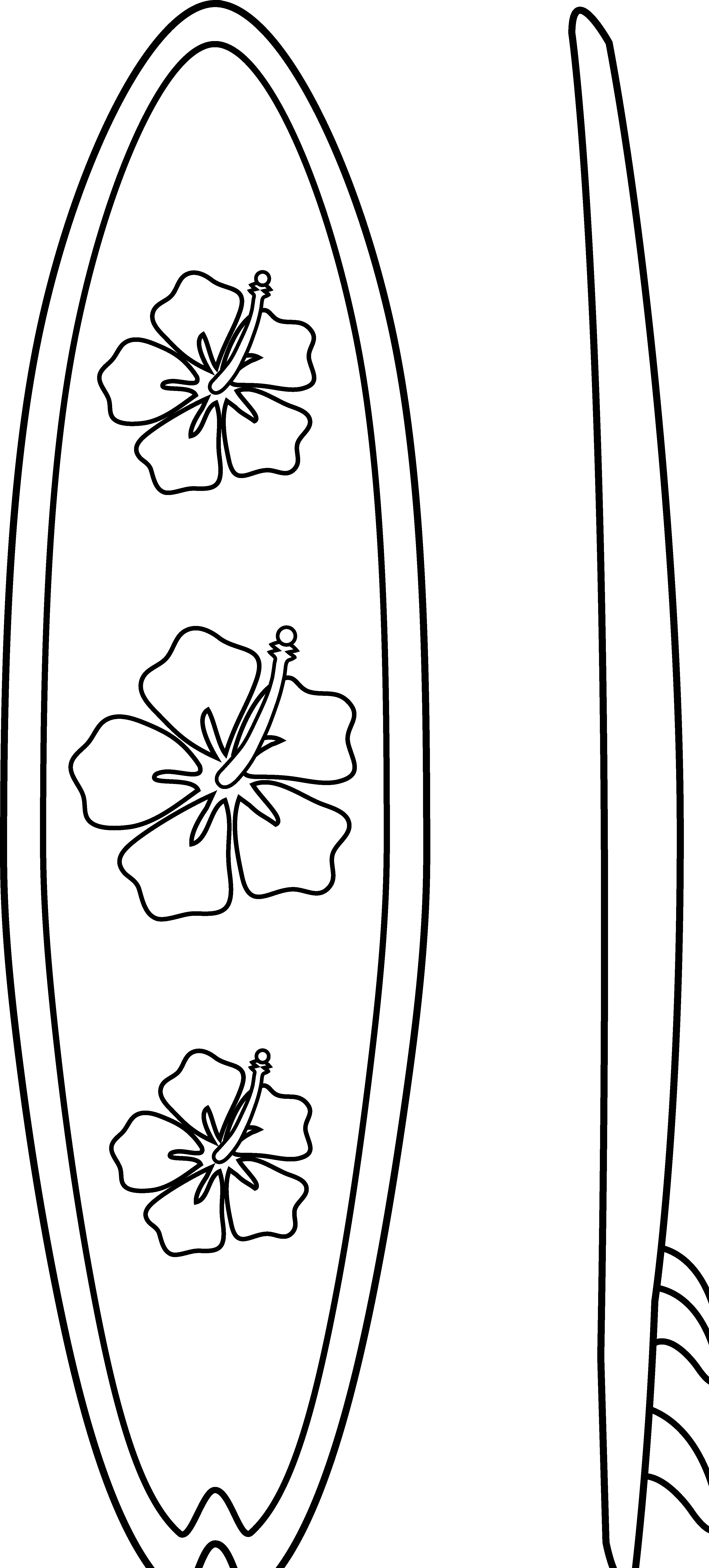 Surfboard Coloring Page Printable