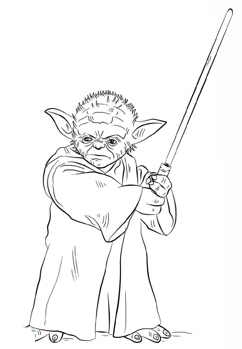 Master Yoda Coloring Pages | K5 Worksheets
