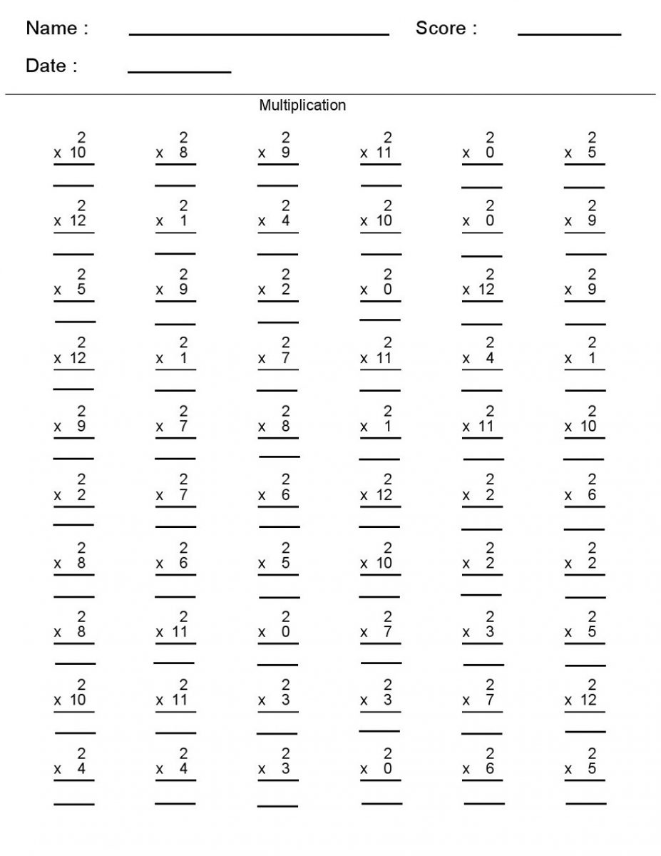 multiplication practice printable